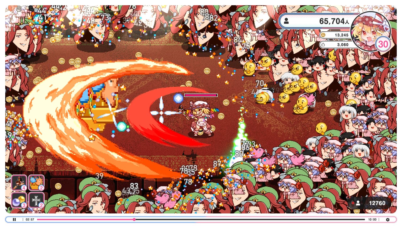 A late-stream boss fight with dense danmaku